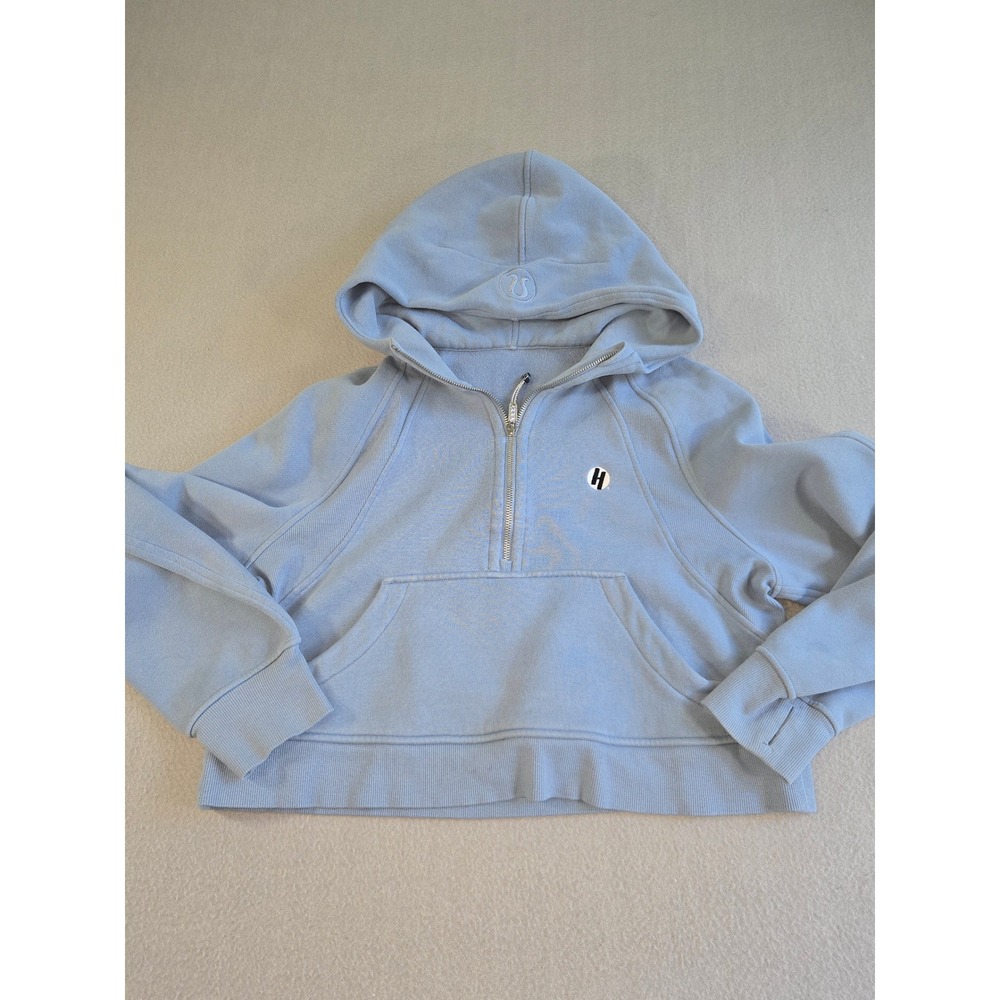 Lululemon Scuba Oversized Half-Zip Hoodie Women XS/S Blue Cropped Fleece LW3IG3S
